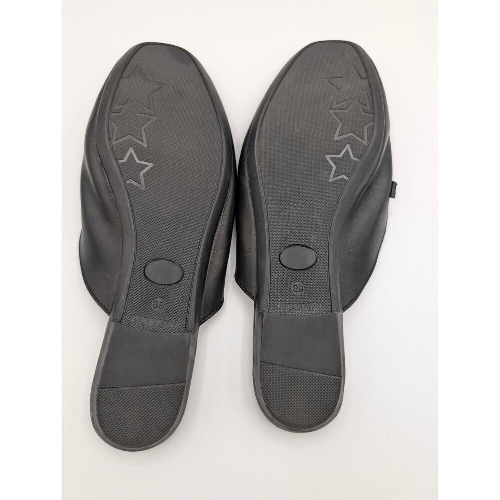 Enzo Tesoti Black Leather Horsebit Mule Loafers Sz 39 - Picture 3 of 6